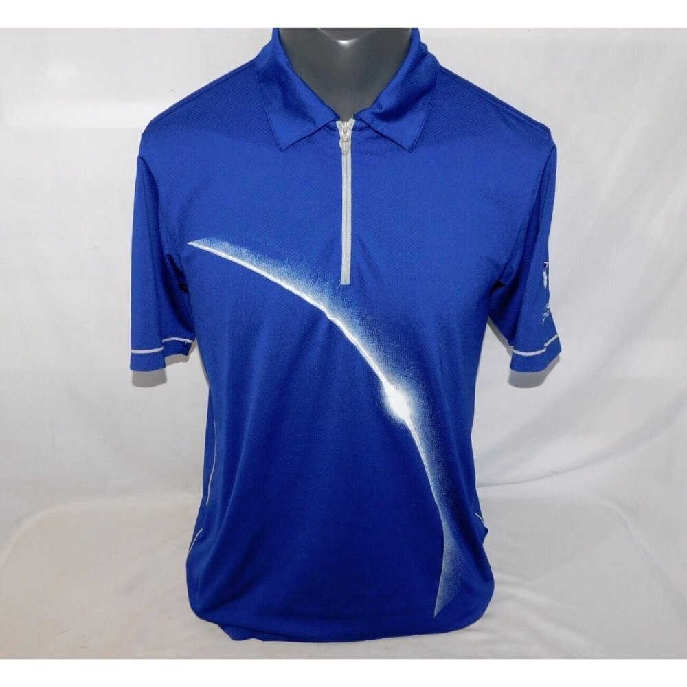 Sandals St. Lucia Under Armour  HeatGear Blue Golf Polo 1/4 zip Shirt Mens M